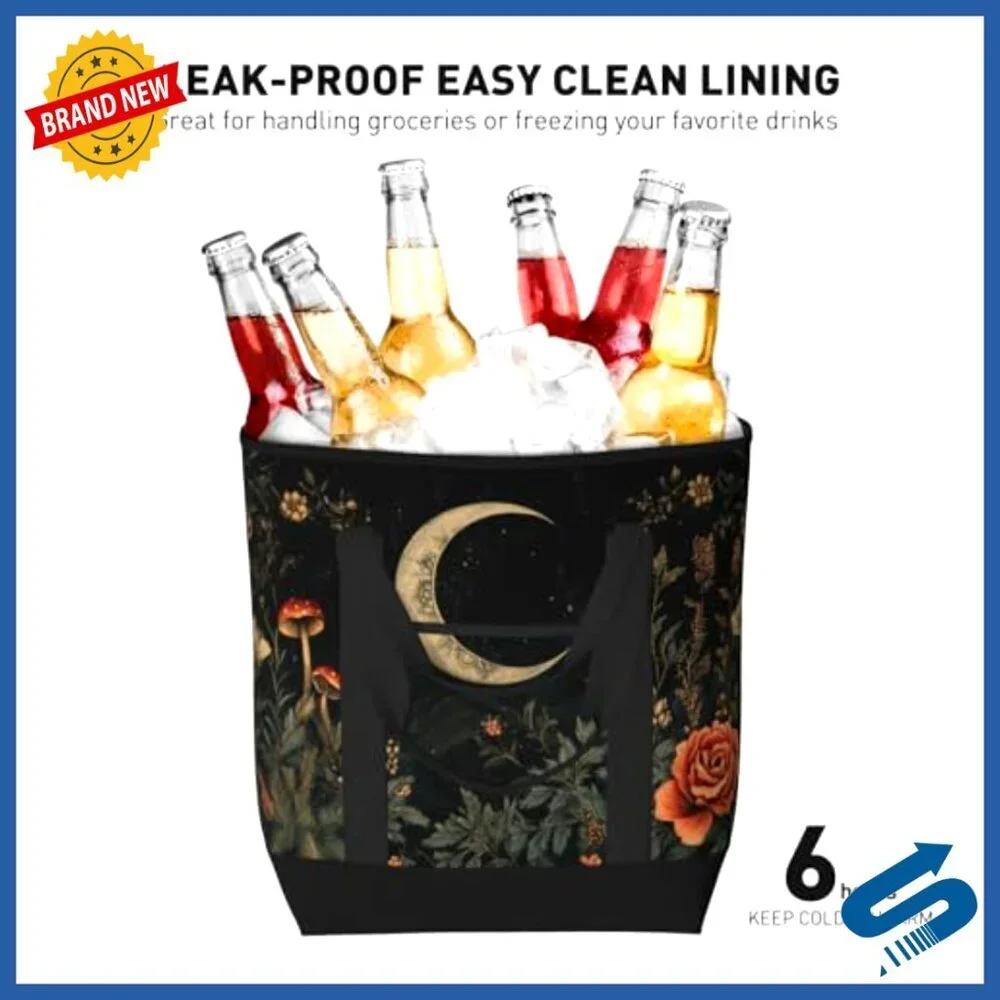 Insulated Grocery Tote Cooler Bag Large Capacity Oxford PEVA Lining Reusable